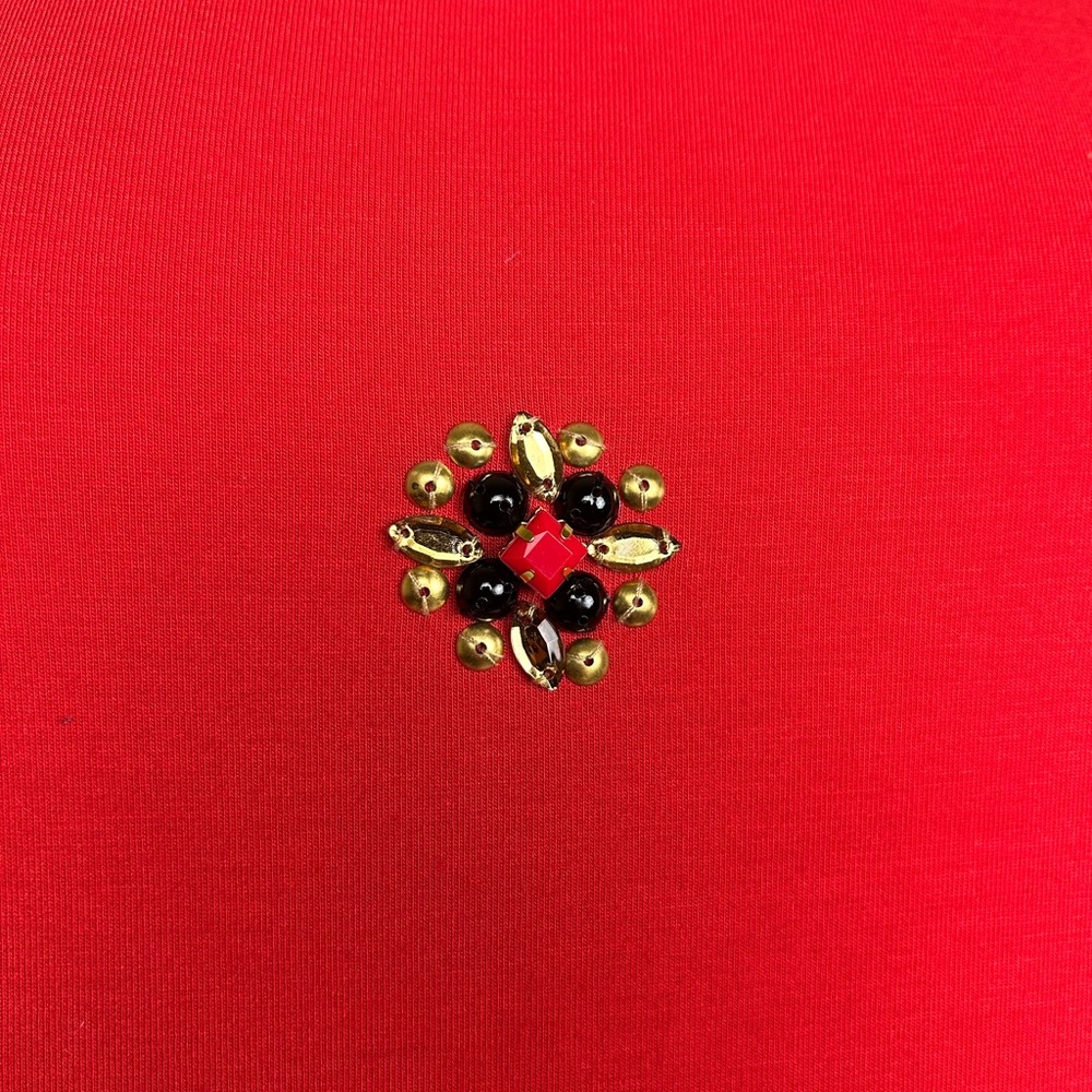 Ruby Rd Red Top Women’s Plus Size L With Details … - image 4